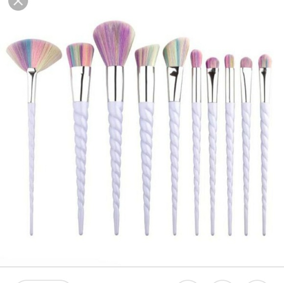 Unicorn Other - Set of 10 Unicorn Makeup Brushes Bundle